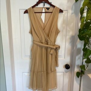 Torrid Gold Embellished Tiered Mini Dress